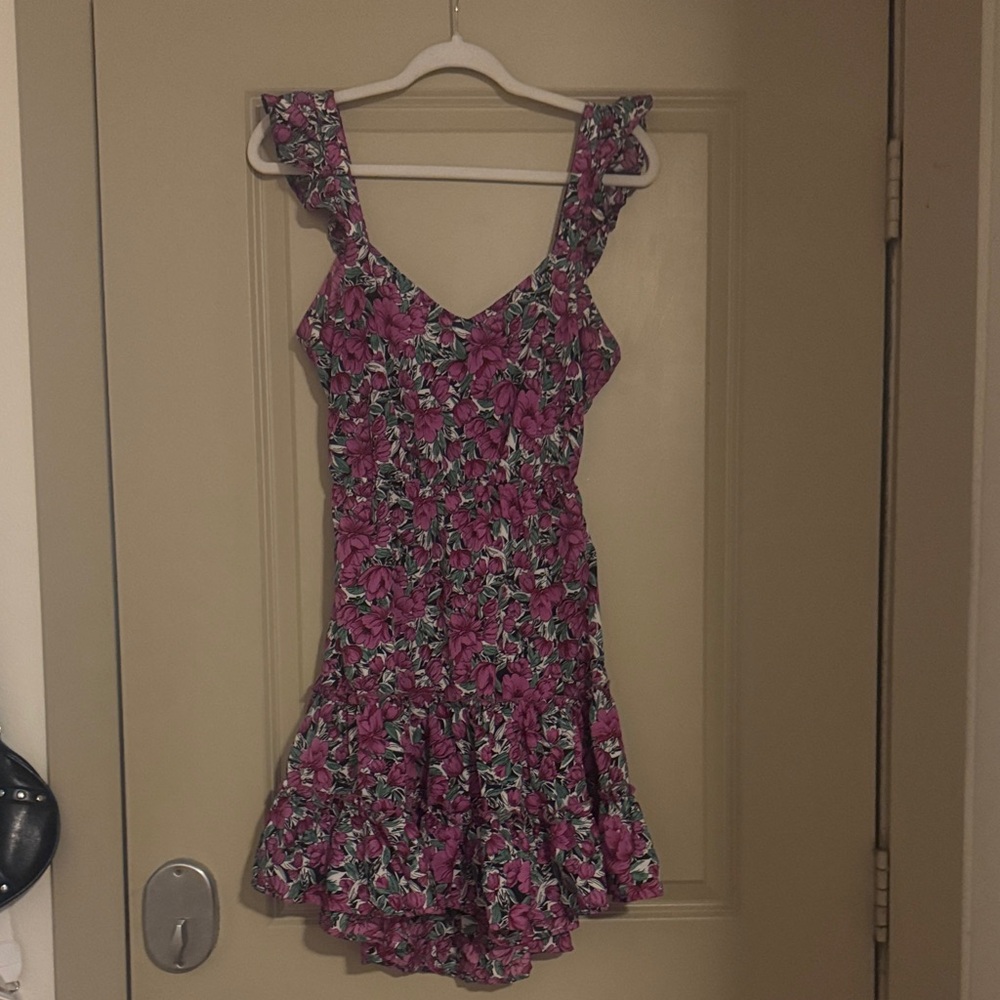 Vibrant Floral Ruffle Dress